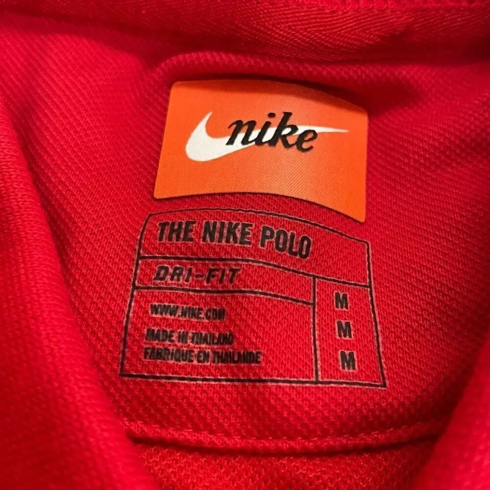 Nike Tiger Woods TW Fist Pump Golf Polo Red Masters DC0347-657 Mens size M New